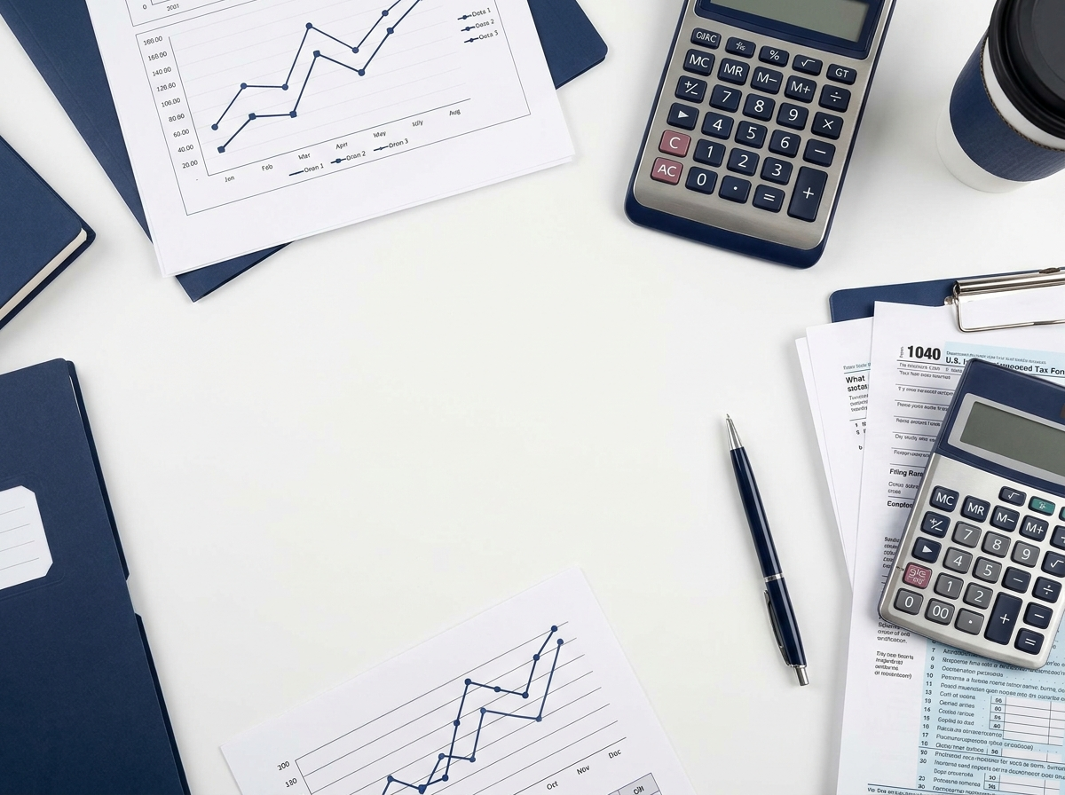 Financial documents and charts